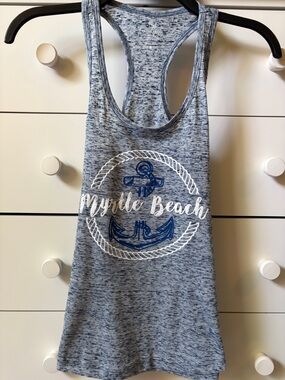 ⚓️ NWOT RAGWEAR USA WOMENS SIZE SMALL BLUE BURNOUT RACERBACK TANK